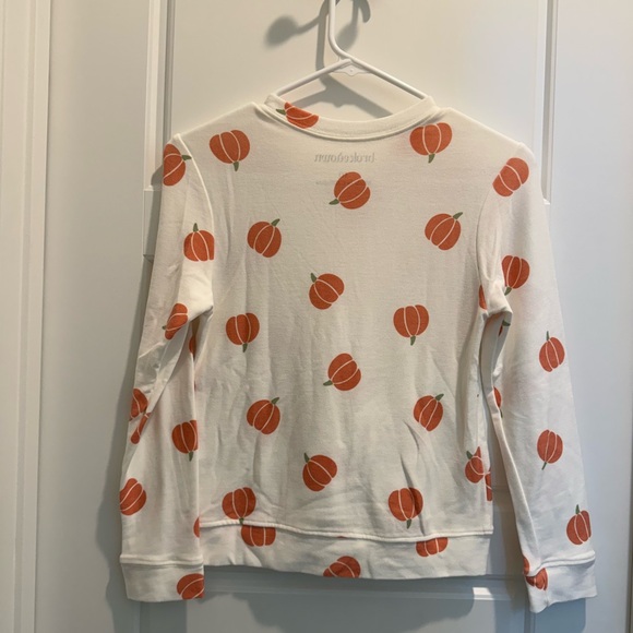 Brokedown Clothing Girls Mini Pumpkins Sweatshirt White Size 10 Halloween - Picture 3 of 5